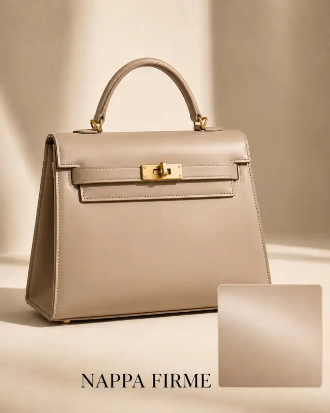 Nappa firme stone handbag