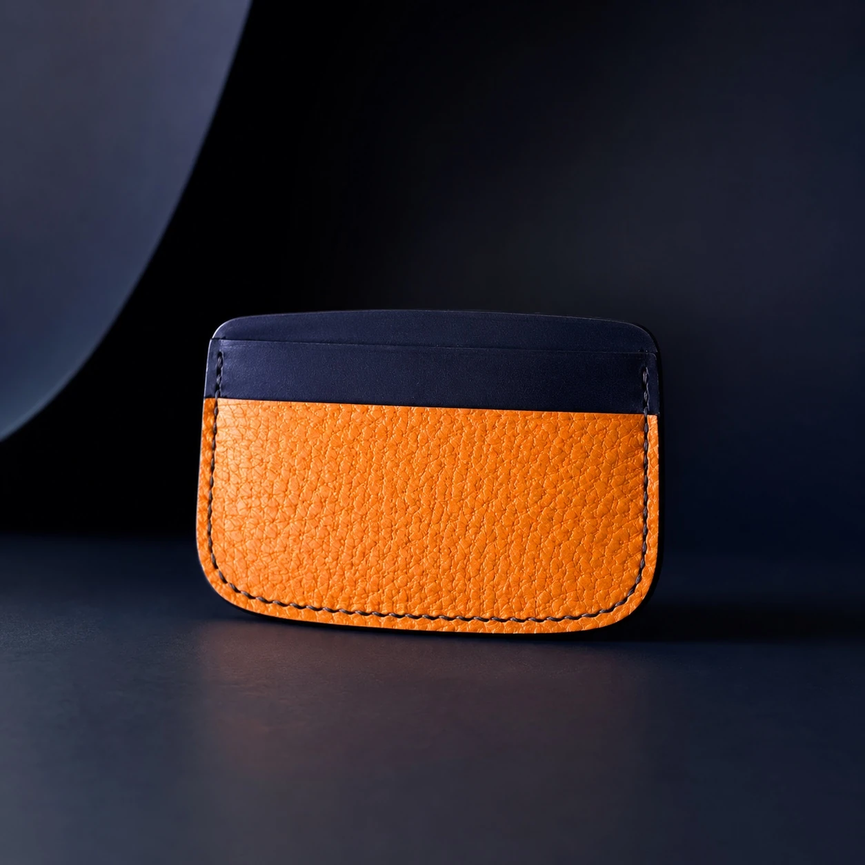 Tarjetero Duo Naranja / Negro Mate